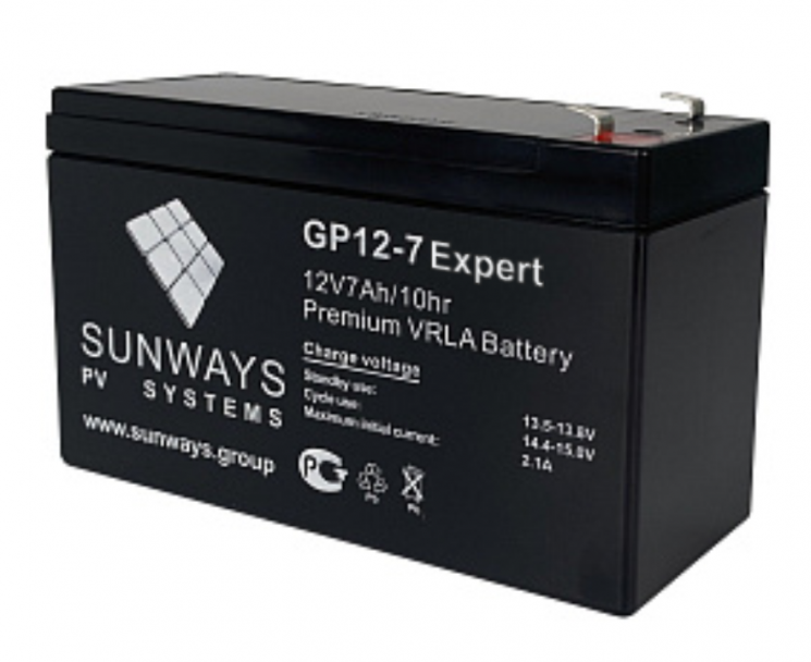Аккумуляторная батарея SUNWAYS GP12-7 Expert купить в Тюмени