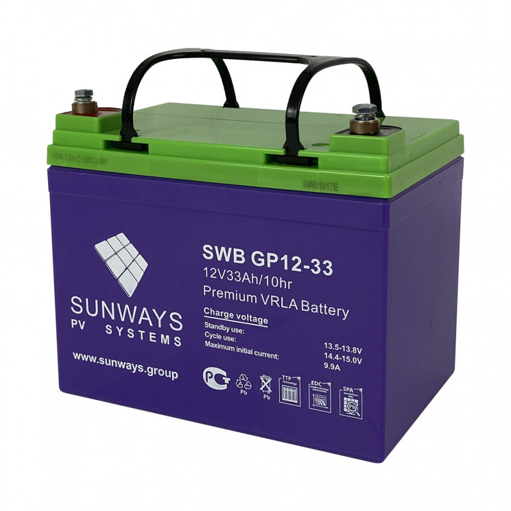 Аккумуляторная батарея SUNWAYS GP 12-33 купить в Тюмени