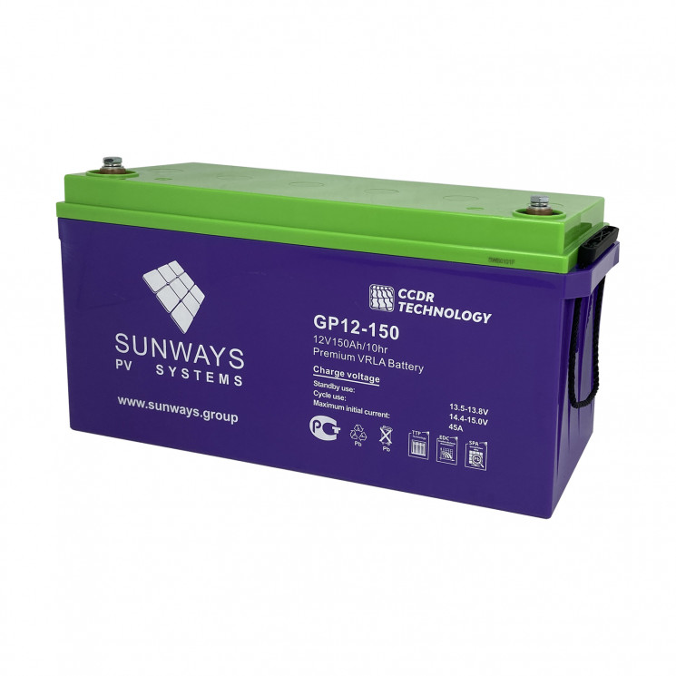 Аккумуляторная батарея SUNWAYS GP 12-150 купить в Тюмени